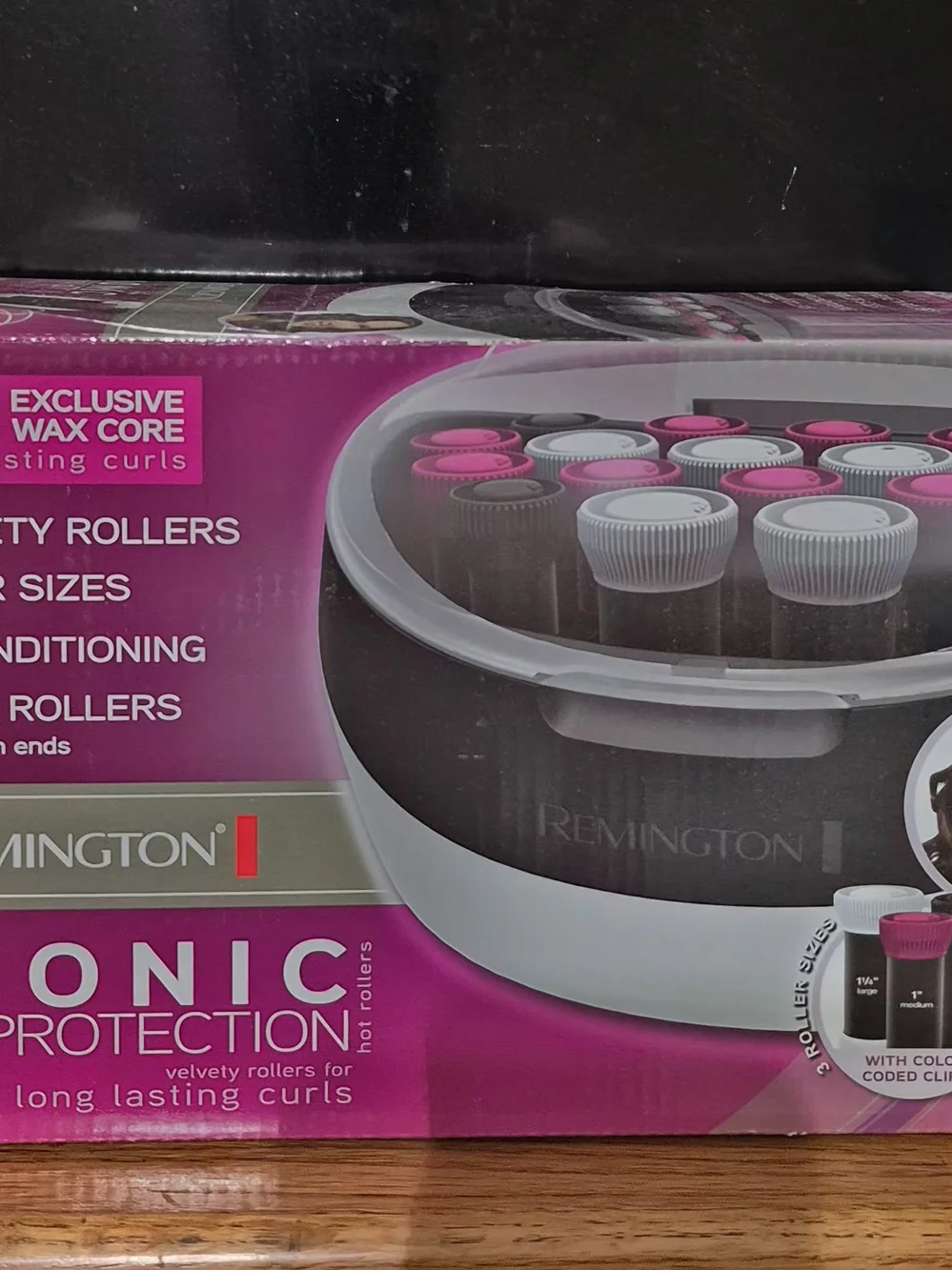 New In Box Remington Velvety Hot Rollers Set - Pink, White & Black Set